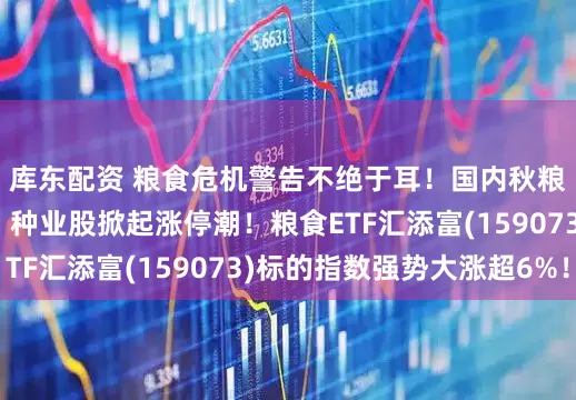库东配资 粮食危机警告不绝于耳！国内秋粮基本面总体向好，种业股掀起涨停潮！粮食ETF汇添富(159073)标的指数强势大涨超6%！